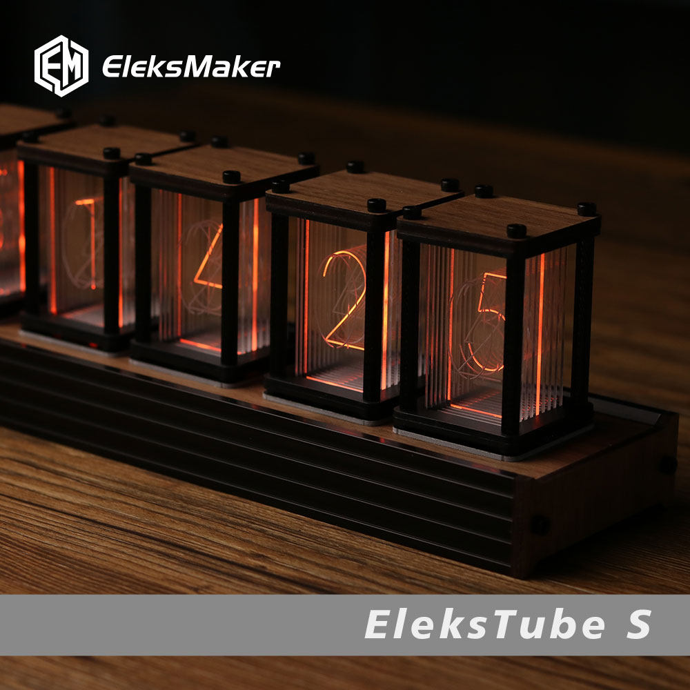 EM｜RGB Quasi-glow Tube Clock DIY Kit LED Desktop decoration Boyfriend Gift｜EleksTube R