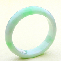 Positive lap Floating Green Emerald Bracelet Myanmar Old Pit Ice Glutinous Seed Jade Bracelet Natural a goods high-end round bracelet 56mm