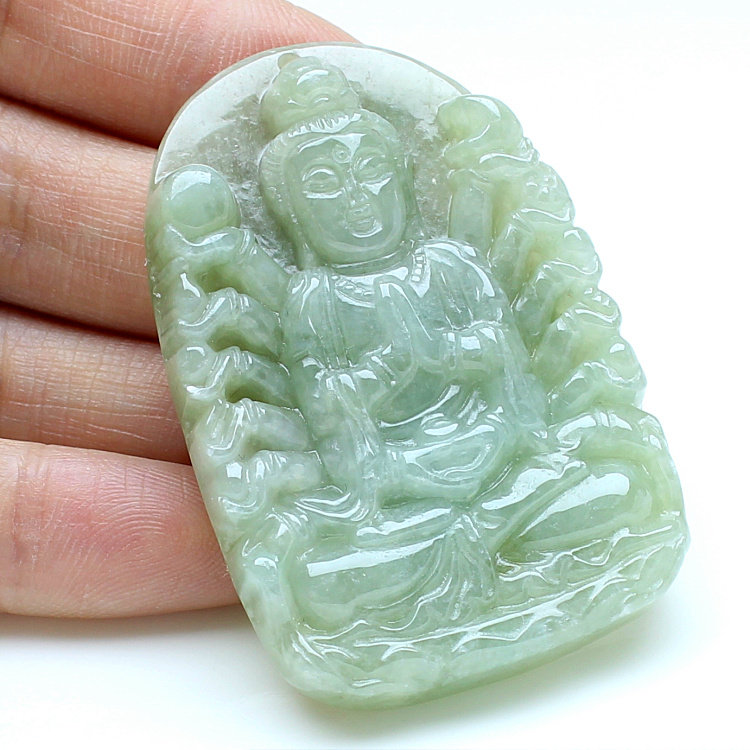 Natural old pit A cargo jade jade audio jade jade thousand hands of jade jade jade jade jade - gave bodhisattva pendant jade - watch collapse