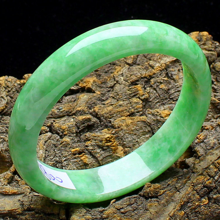 Myanmar bracelet A cargo full green emerald jade bracelet natural yang green jade bracelet children's ice glutinous planting certificate