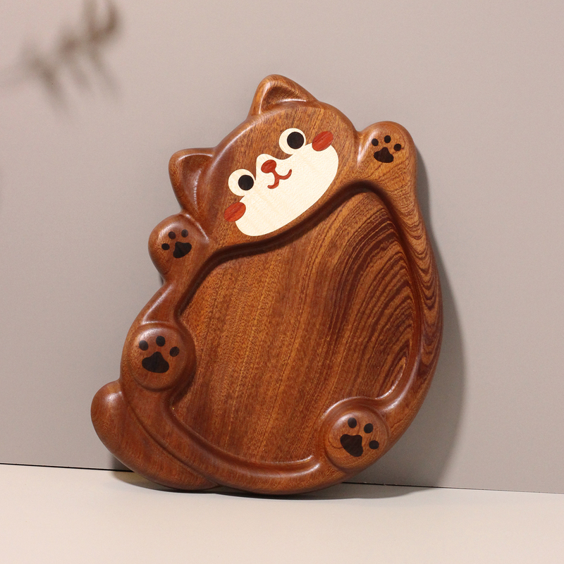 Original Solid Wood Cat Tray, Fruit Tray, Key Holder, Entryway Ornament, Storage Tray, Housewarming Gift, Miscellaneous Storage