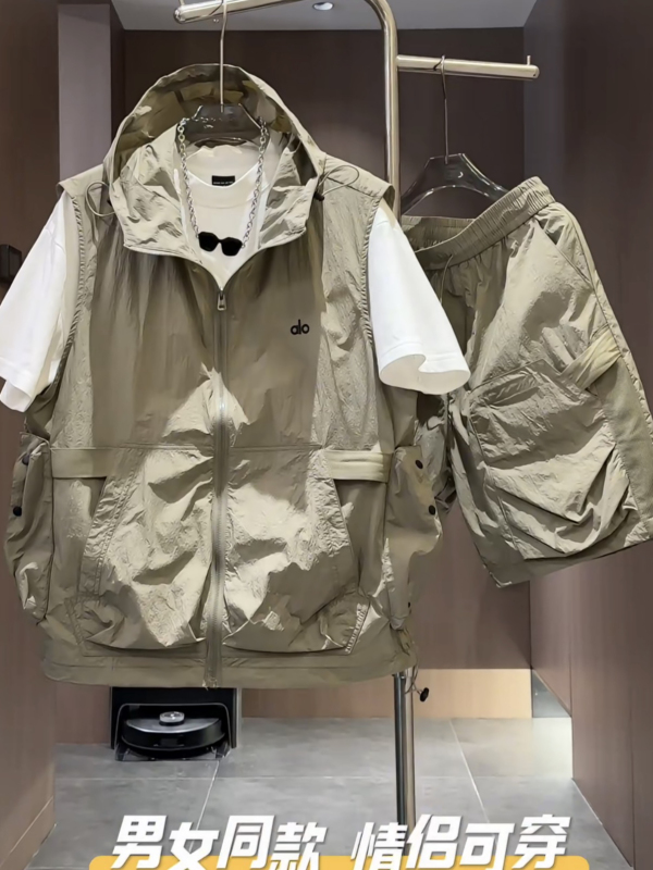 Quick-Drying Casual Fashion Suit for Men, Summer Loose Thin Sleeveless Vest, Trendy Vest, Work Shorts Two-Piece Set