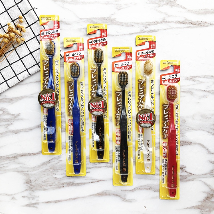 Spot Japan Procurement EBISU hui 100 Shih 6 lei 48 holes extremely fine soft hair wide adult toothbrush 1 support