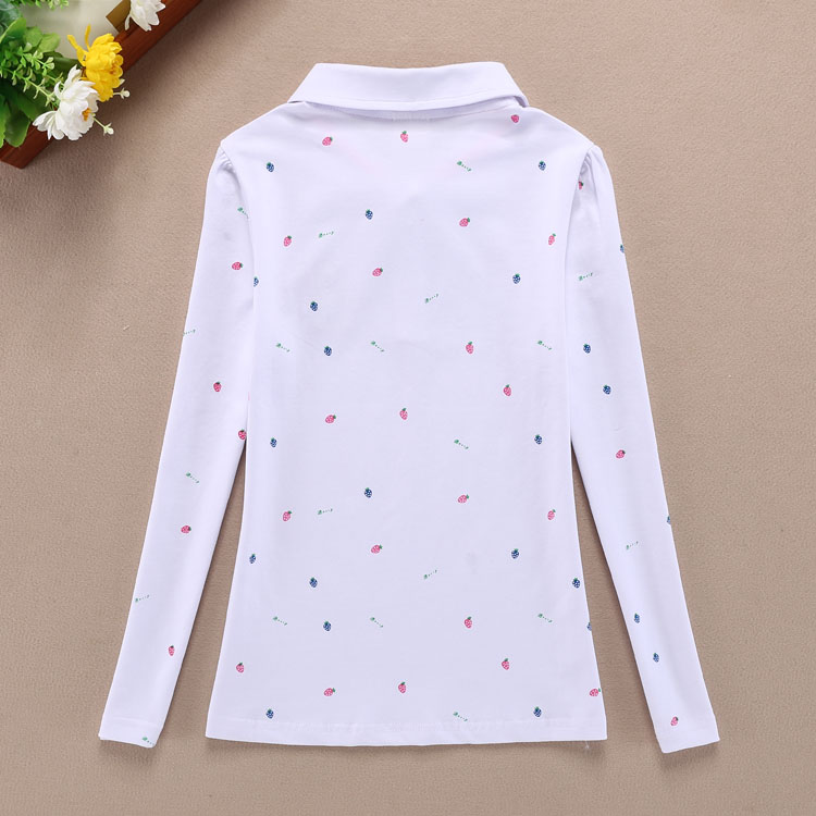 Áo thun bé gái cotton dài tay 2019 Xuân-Thu Trẻ em Gấu Lapel Áo thun rộng Áo bé trai Sinh viên hàng đầu áo thun trẻ em giá sỉ