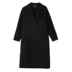 Mùa thu và mùa đông mới áo khoác cashmere hai mặt màu đen nữ nhỏ một chiếc áo khoác len chống mùa trong phần dài - Accentuated eo áo áo khoác dạ nữ dáng dài cổ lông Accentuated eo áo