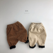 Knock good wear ~ children 2020 new Korean corduroy radish pants boys and girls Big pp tide treasure foreign gas Harlan