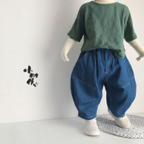 Ultra-thin cowboy ankle-length pants 20 Korean summer silk ice anti-mosquito pants Harlan radish loose moisture