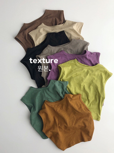 Sleeveless Drop Shoulder Soft Glutinous Children's Clothing Outwear Fashionable T-shirt