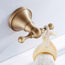 Eurostyle cloister hook brass imitation ancient hanging clothes hook American retro bathroom hardware pendants clothes hook single hook kitchen hook