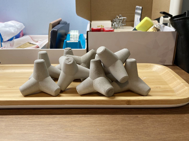 Stone Workshop, Cement, Wave-Breaking Block, Wave-Breaking Stone, Tetrapod, Handmade Ornament, Aroma Diffuser Stone