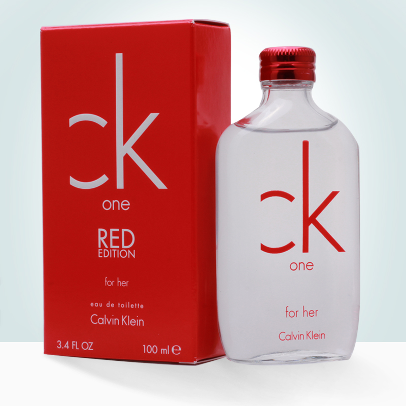 正品CK ONE RED卡文克莱燃情红色限定女士淡香水100ml清新持久