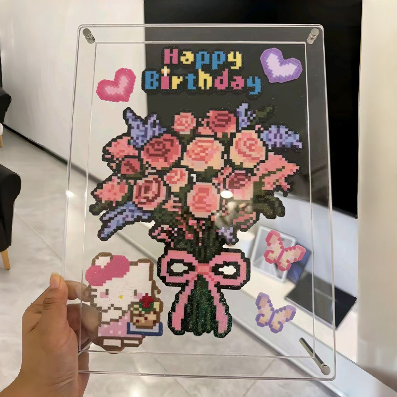 Acrylic Photo Frame with Three Layers, Transparent Finished Display Stand, Decorative Picture Frame, Bouquet, Postcard, Ornament Frame Acrylic Photo Frame with Three Layers, Transparent Finished Display Stand, Decorative Picture Frame, Bouquet, Postcard, Ornament Frame