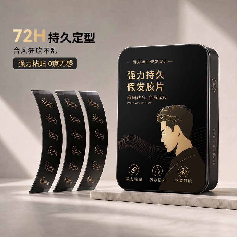 Ultra-Thin Biological Double-Sided Tape for Wigs, Waterproof and Sweat-Proof, Specialized Adhesive Patches for Scalp and Skin, Strong Adhesive
