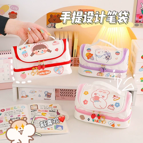 Детская ручка, вместительный и большой милый высококачественный пенал для школьников, популярно в интернете