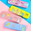 Qingjang stationery Cute cartoon stationery box Male primary school girl single layer children's iron box Kindergarten pencil box