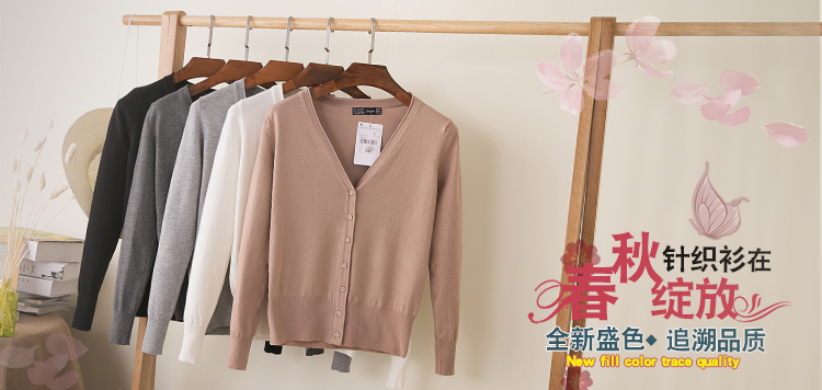 Bên ngoài mùa xuân và mùa thu áo len cardigan phụ nữ ngắn mùa hè phần mỏng điều hòa không khí áo v-cổ áo len khăn choàng áo sơ mi áo khoác áo len cổ lọ