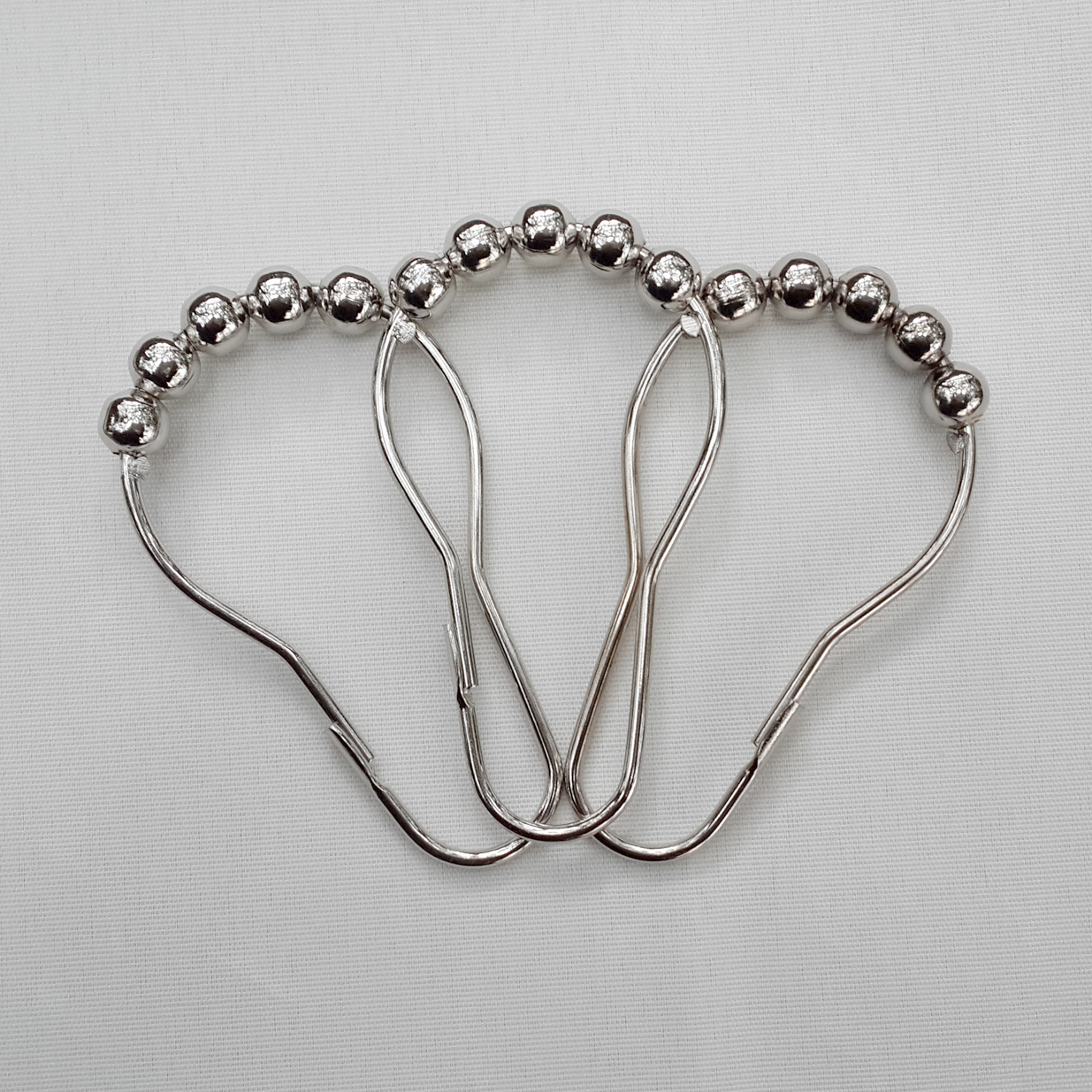 Rèm phòng tắm snap ring hook hook hook ring shower rèm phụ kiện sống khóa móc mở kim loại năm bóng Palăng vòng - Phụ kiện rèm cửa bộ thanh treo rèm cửa