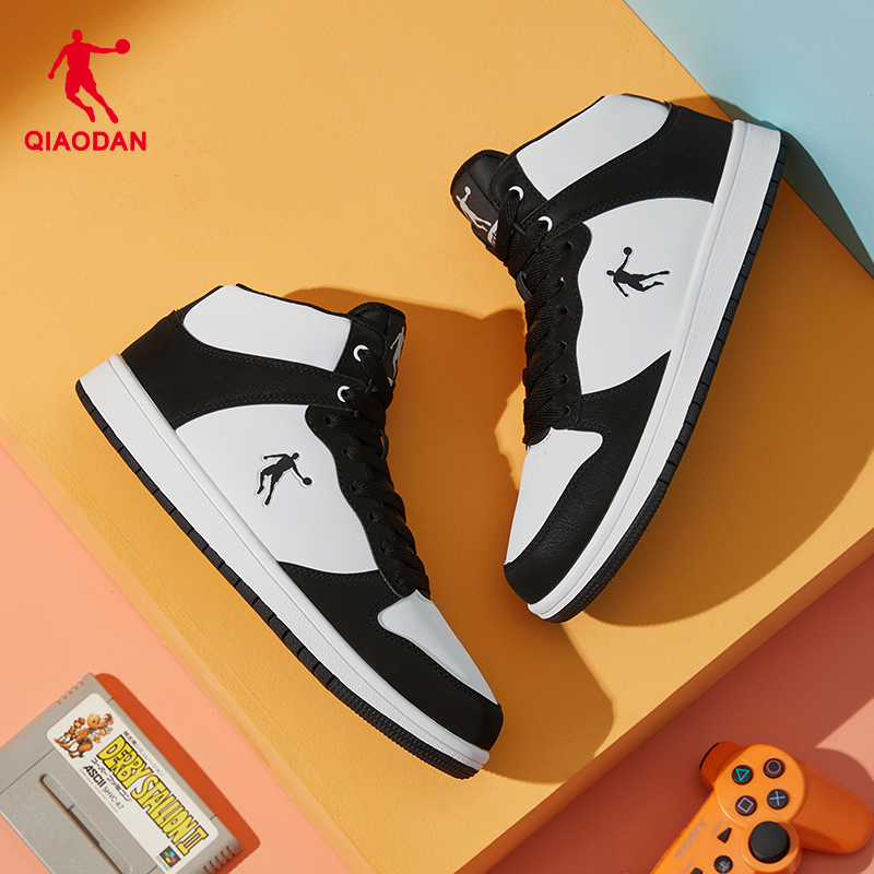 Jordan Sneakers 2026 Summer New High-Top Trendy Sports Shoes Leather Black and White Casual Shoes Men's Shoes