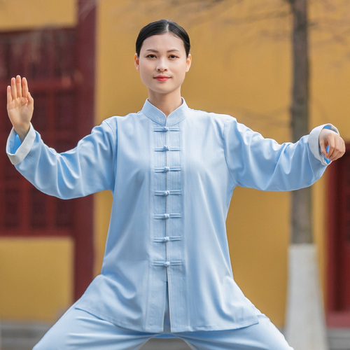 Tai chi clothing chinese kung fu uniforms Strive for Fenghua Tang clothing button tai chi clothing women Chinese style cotton hemp cloth training clothes men autumn and winter fashion Chinese style leisure