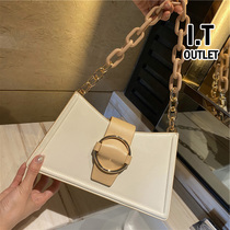 Hong Kong leather fonck2022 new fashion high-quality texture niche Messenger underarm bag womens all-match