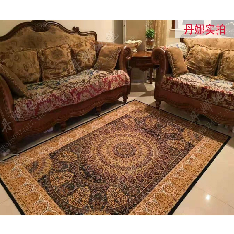 Thảm Ba Tư phòng khách Mỹ ánh sáng sang trọng retro sofa bàn cà phê chăn phòng ngủ phong cách châu Âu nghiên cứu Iran đệm đầu giường dân tộc - Thảm