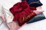 Демисезонный бархатный банный халат для невесты, красная пижама, делается под заказ, для подружки невесты