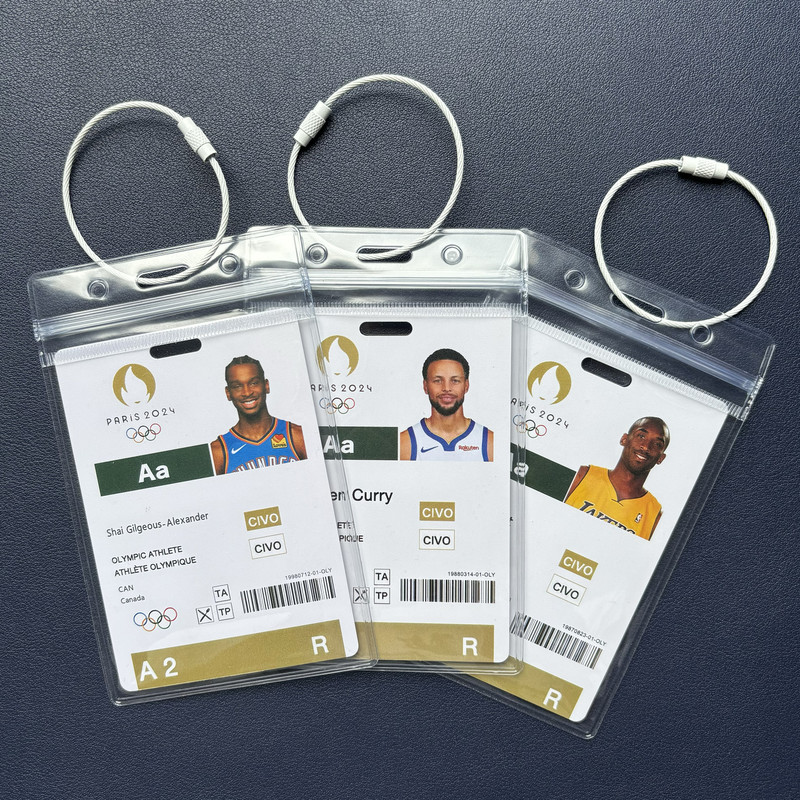 Curio School Bag Pendant Lakers James Star Player Participation Card Pendant Popular Upgraded Version with Protective Cover
