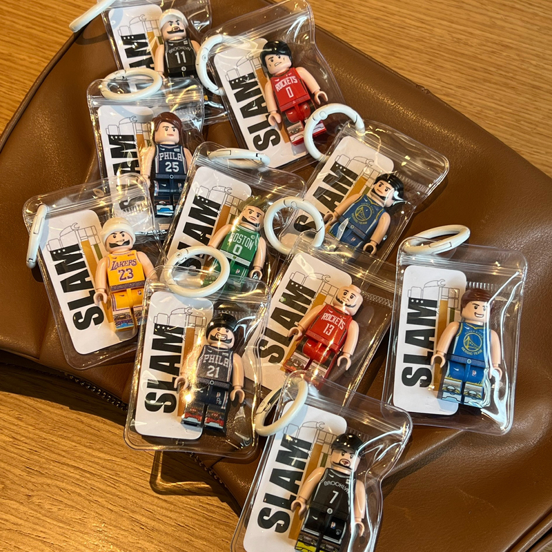 Curry, Kobe, James Exquisite Q-Version Co-Branded Mini Figurine Keychain Waterproof High-Value Edition