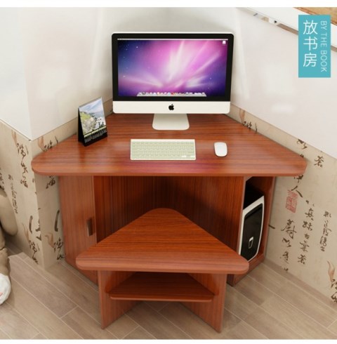 Bàn máy tính góc đơn giản tiết kiệm không gian hộ gia đình kích thước nhỏ góc máy tính để bàn nhỏ hiện đại bàn viết hình tam giác tối giản - Bàn bàn học thông minh dergo