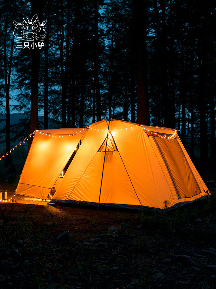 Spring tent outdoor camping thick rainproof camping wild winter luxury villas exquisite large net red tent