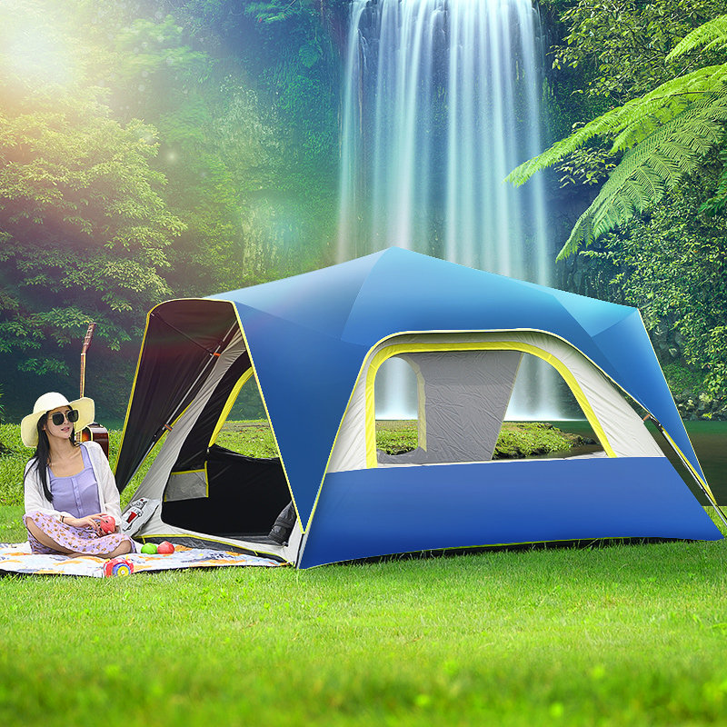 Tent outdoor camping thickening fully automatic bounce open double layer rainproof sunscreen picnic portable wilderness camping