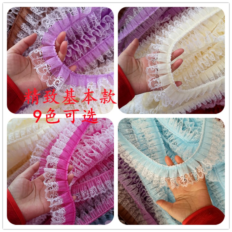 diy snow yarn with lace plexedo skirt hem wedding dresses handmade doll home Pillow Lace Accessories