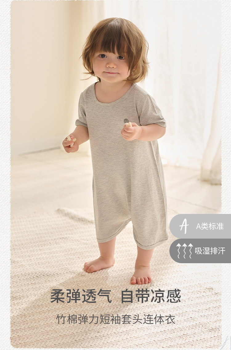Nest Designs婴儿短袖连体衣春夏新生儿衣服宝宝包屁衣哈衣爬服 — 2