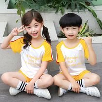 Kindergarten garden clothes Summer shipping action class clothes Primary school school uniforms Summer suit Childrens pure cotton short-sleeved big class new