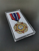 Box Chinese character version of Class A and Class B land sea and air medals transparent collection box