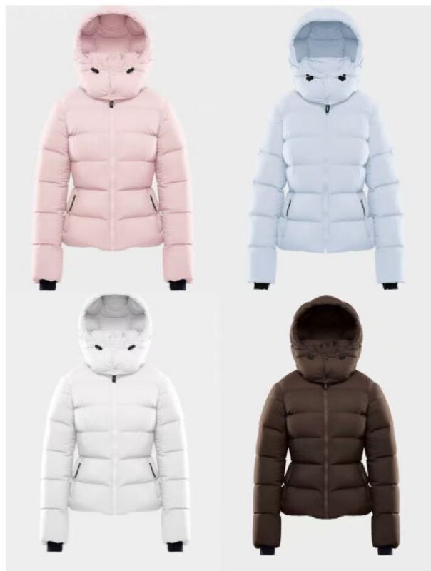 Aritzia New Winter White Goose down Jacket with Hood, Slim Fit, Zipper, Warm, Commuter Puffer Jacket for Women
