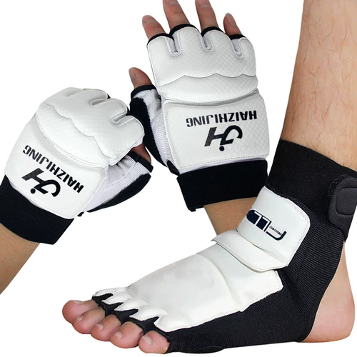 Крем для рук для тхэквондо, детские носки, боксерские перчатки для тренировок, защитное снаряжение, без пальцев