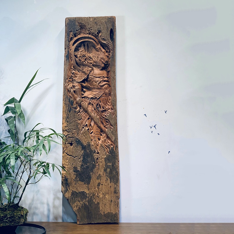 Cliff Burmese Flower Grand St. root carved gold Silk Nan Umu Great Holy Return Wood Wooden Sculpture Hung Painting Qitian Grand St. Sun Wuqi Swaying Pieces