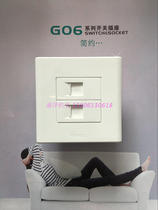 Bulls wall switch panel dual computer two-bit network socket G06T222 home network socket concealed