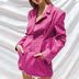 Suit áo khoác hai hạt retro vênh womens phù hợp với eo đứng đầu áo khoác thời trang. 