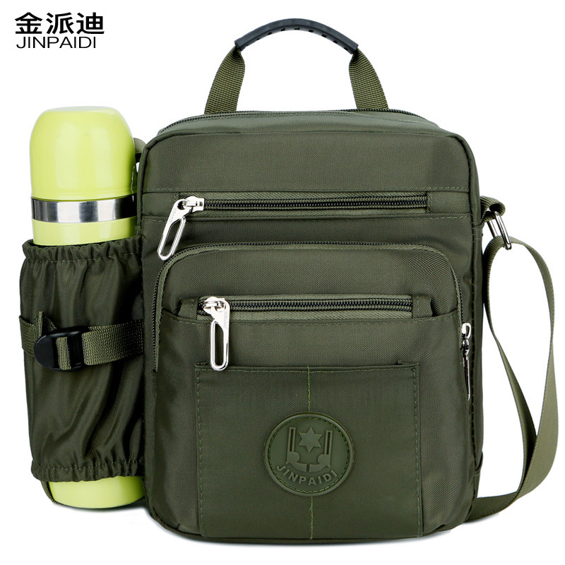 Ginpie Di New Men Nylon Single Shoulder Bag Slanted Satchel Large Capacity Casual Men And Women Multi-Barrier Bag