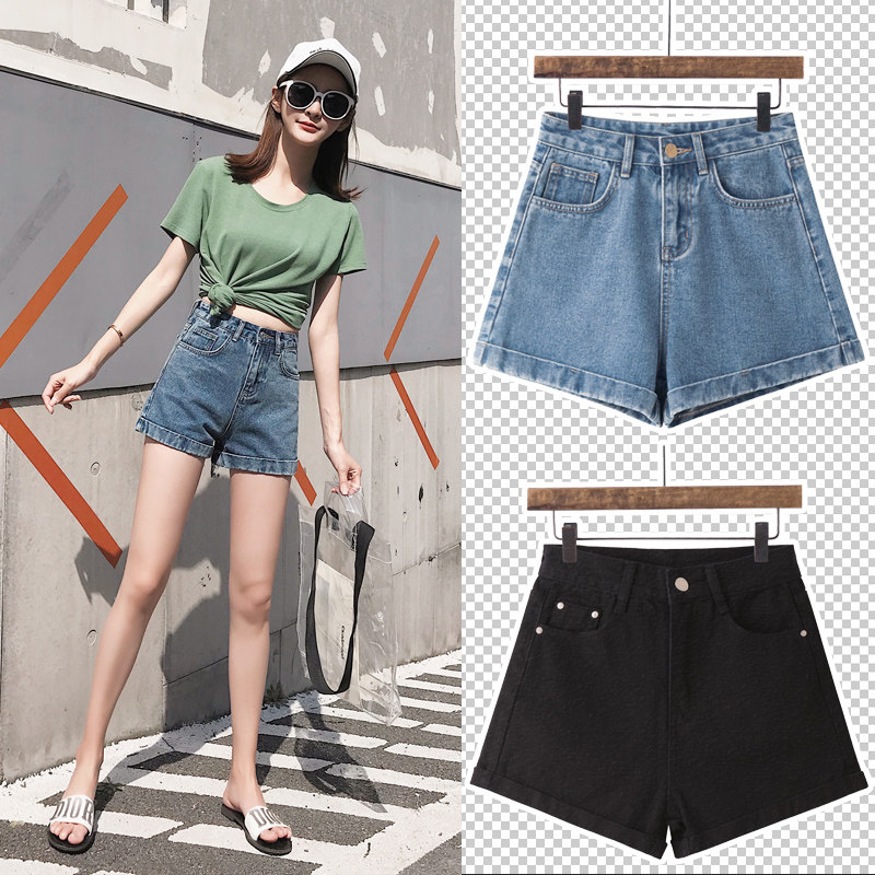 girls red jean shorts