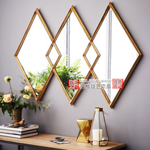  Postmodern living room entrance mirror American dining cabinet beauty sofa background wall-mounted bathroom decoration mirror customization