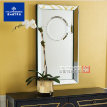  European and American style entrance mirror Modern soft decoration sample room bathroom mirror Bedroom wall-mounted makeup mirror Hotel restaurant side mirror