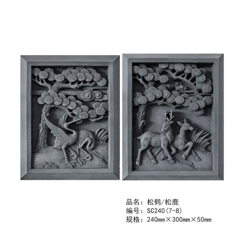 组合砖雕中式花灯笼狮子绣球图案浮雕古建庭院大门装饰马头墙挂件有哪些文化寓意？-砖雕-淘宝好物网