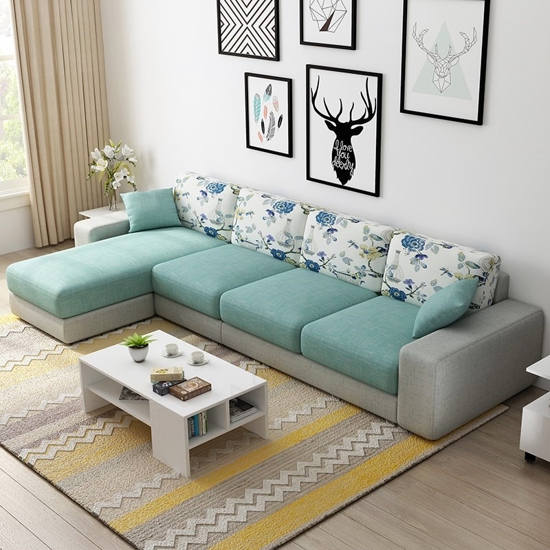 Sofa small household type cloth art can be removed for three-four bits straight courteo-courtets modern minimis 2 7 whole set 3 3 m