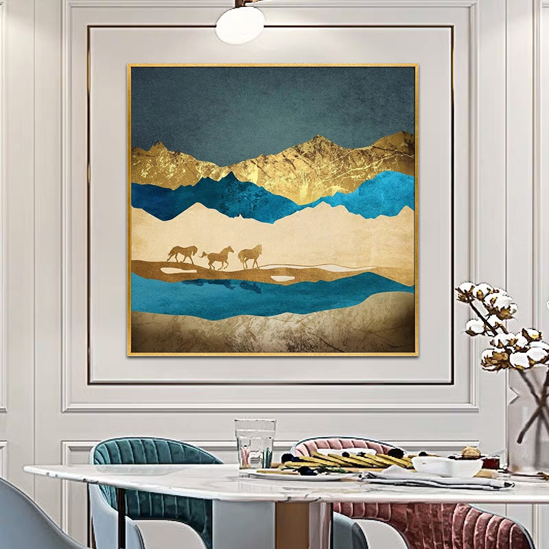 Ruijie modern living room Bedroom decorative painting Office study Entrance Landscape hanging painting Crystal Porcelain painting Silk Road