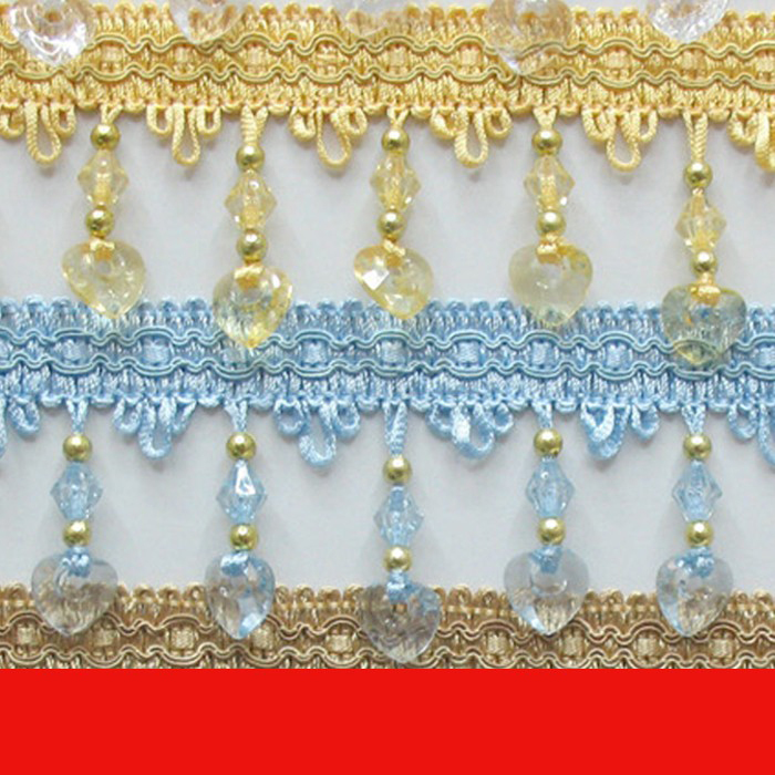 Curtain Heart Bead Trim, Tablecloth Fringe Tassels, Curtain Accessories, Hanging Beads, Seam Edge, Sofa Edge, Beaded Fringe