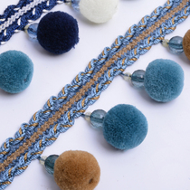 Curtains Yang Mei Ball Lace Pearl Hangflow Fluffy Decoration CurtainsAccessoriesCrystal Fur Ball