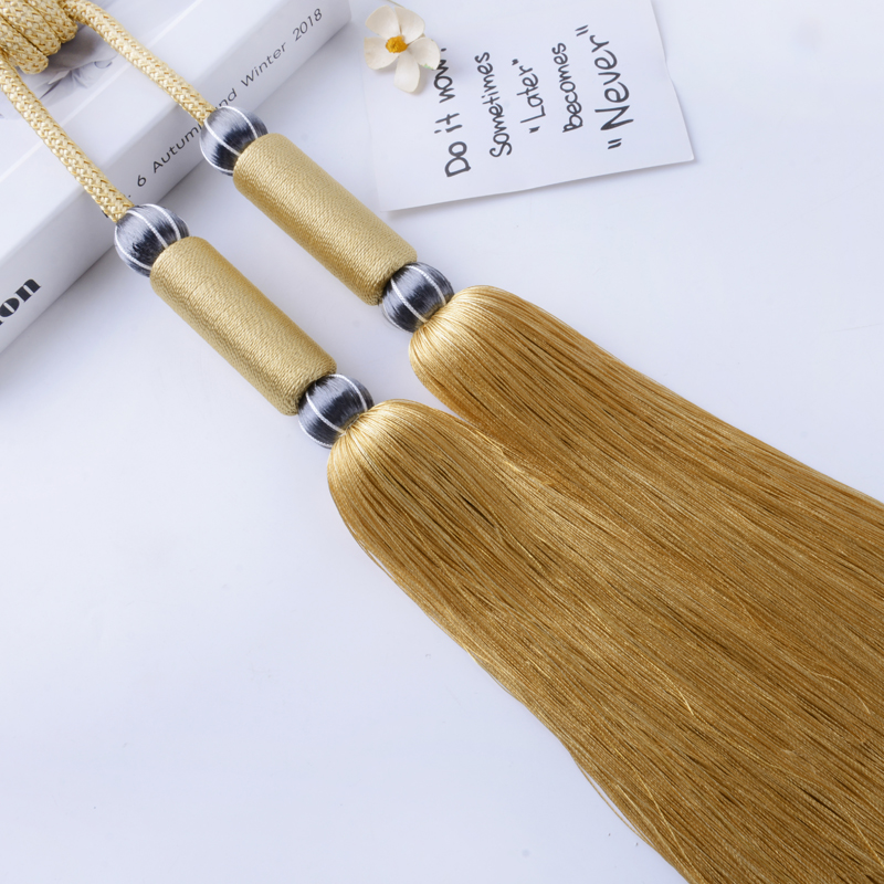 A pair of modern minimalist curtain straps tied rope tied ball tied flower hanging ball accessories jewelry tassel double ball light luxury